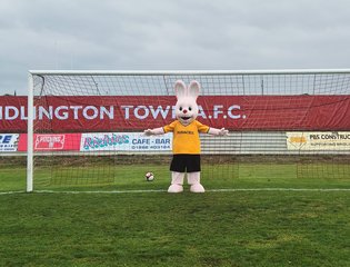 Duracell Bunny in goal at Bridlington Town