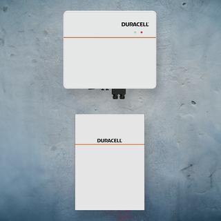 Photograph of the Duracell Energy ecosystem mounted on a wall