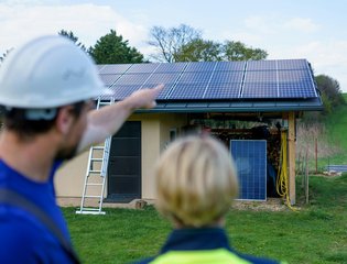 Solar Panels on a House