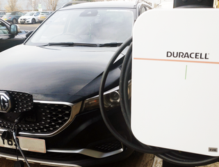 Duracell Energy DuracCharger EV charger in white and black