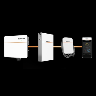 Duracell Energy ecosystem, comprising Dura5 home battery, Dur-i inverter, DuraCharger EV and the Duracell Energy App